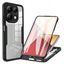 Hadaasi 1 件紫色 360° 全环绕软 TPU，透明外壳带屏幕保护膜， - 紫色 - 查看 9