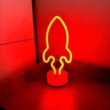1pc Flame Neon Light Sign, Rocket Battery Powered Or USB Powered LED Decorative Light Flame, Size 11x7.36x0.7in (28x18.7x1.8cm), For Table And Wall Decoration, Suitable For Girls' Room, Dorm Room, Bar, Yard, Camping, Anniversary, Valentine's Day, Birthday Party Home Decoration, Halloween, Christmas And Other Festive Gifts - White - View 22