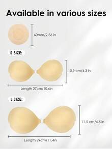 Adhesive Bra With Shoulder Straps  Sticky Invisible Disposable Nipple Cover For  Women Invisible And Thicken Push Up Sticky Bra - Multicolor - View 8