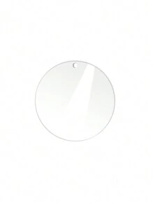 10 piezas de disco acrílico transparente con orificio, hoja redonda en blanco de acrílico para manualidades DIY de adornos de festival, Navidad