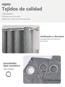 2PCS 364*214cm Juego de cortinas blackout Para recamara negro y gris Cuarto de Ventanas 84 pulgadas de Dormitorio con Paneles Draperie de Doble Capa Colorida, 2 paneles con aislamiento térmico, cortinas largas y cortinas,oscurecimiento de la habitación, cortinas grises con ojales para sala, recámara, ventana Diferentes tamaños para que elijas,Cortinas opacas con diseño de arcoíris degradado, dormitorio, sala, oscurecimiento a rayas, doble capa, con corte de estrella, decoración del hogar, cortinas de ventana con ojales degradados,Antifrío, Cortinas Opacas de para Salón, Decoración,Insonorización, aislamiento térmico Artículos para Ventanas Cortinas,Diferentes tamaños para que elijas negro y gris (54 x 63 pulgadas, 54 x 84 pulgadas) - Gris - Ver 6