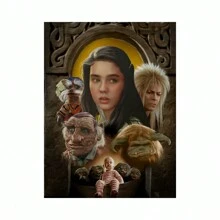 Portrait DB a fai da te Pittura diamantata 5D, Kit per punto croce con poster di Labyrinth Fantasy Movie, Mosaico di immagini per decorazione della parete di casa, regalo artistico fatto a mano a un'opera d'arte ad ago