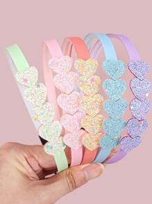 Bộ 5 chiếc băng đô cài tóc đính sequin hình hoa, sao, trái tim màu sáng dành cho bé gái, thích hợp cho tiệc sinh nhật và các hoạt động ngoài trời. - Nhiều màu - Xem 6