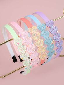 Bộ 5 chiếc băng đô cài tóc đính sequin hình hoa, sao, trái tim màu sáng dành cho bé gái, thích hợp cho tiệc sinh nhật và các hoạt động ngoài trời. - Nhiều màu - Xem 3