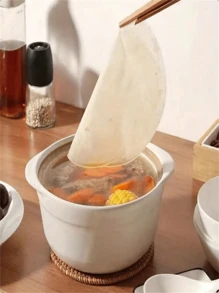 100 片/150 片吸油烹饪纸 - 无纺布厨房用纸，适用于油炸锅、烘焙、烧烤、汤增稠剂和肉汤过滤器 - 适合家庭厨师和厨师 - 非常适合日常烹饪和烘焙 - 送给美食家的绝佳礼物 - 白色 - 查看 7