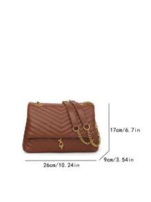 Bolso bandolera bordado con puntada de cadena para mujeres