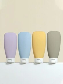 1 件/4 件便携式旅行分配瓶，大容量防漏挤压瓶，适用于旅行洗漱用品，可再填充化妆品容器，防漏挤压容器，椭圆形容器，带洗漱用品储物袋，便携式挤压旅行瓶套装，可再填充化妆品容器，适用于洗发水、护发素、乳液和沐浴露，非常适合洗漱用品和外出使用，60 毫升旅行装 - 彩色 - 查看 7