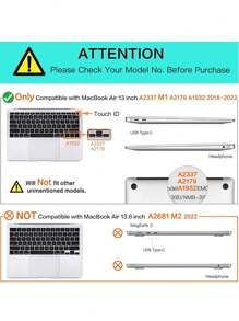 MOSISO Compatible With Macbook Air 13 Inch Protective Case Cover 2022 2021-2018 Release A2337 M1 A2179 A1932 Retina Display Touch ID Plastic Hard Shell&Keyboard Cover&Screen Protector&Storage Bag