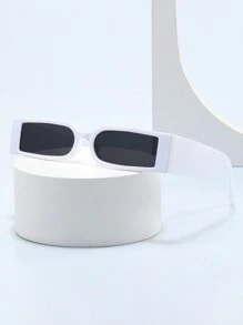 1 Cặp kính thời trang vuông dành cho nam, phụ kiện ngoài trời - trắng - Xem 2