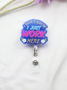 1 CÁI Màu Xanh Vui Tôi KHÔNG BIẾT TÔI CHỈ LÀM VIỆC Ở ĐÂY Cuộn Huy Hiệu Có Thể Thu Vào Cuộn Thẻ ID Acrylic Có Kẹp Huy Hiệu Khóa Nhân Viên Văn Phòng Phụ Kiện Y Tá Quà Tặng Y Tá - Màu xanh lam - Xem 4