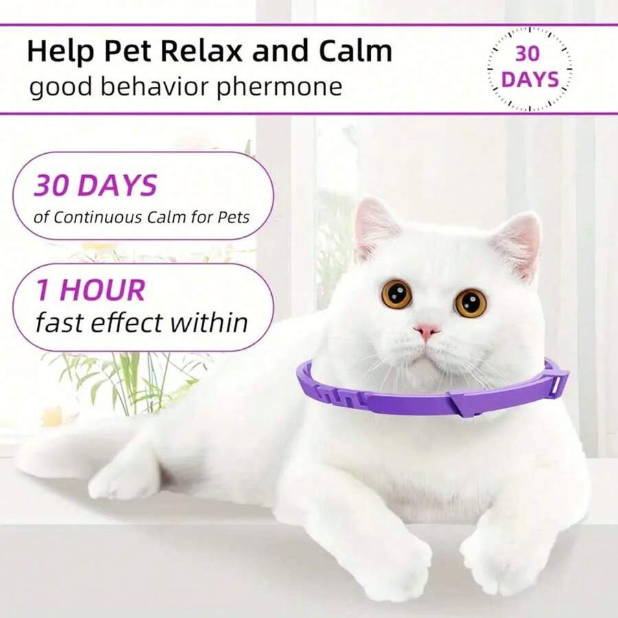 4 Packs Calming Pheromone Collars For Cats & Kittens Instant Anxiety