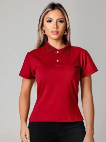 Women Blouses - 紫紅色 - 查看 1