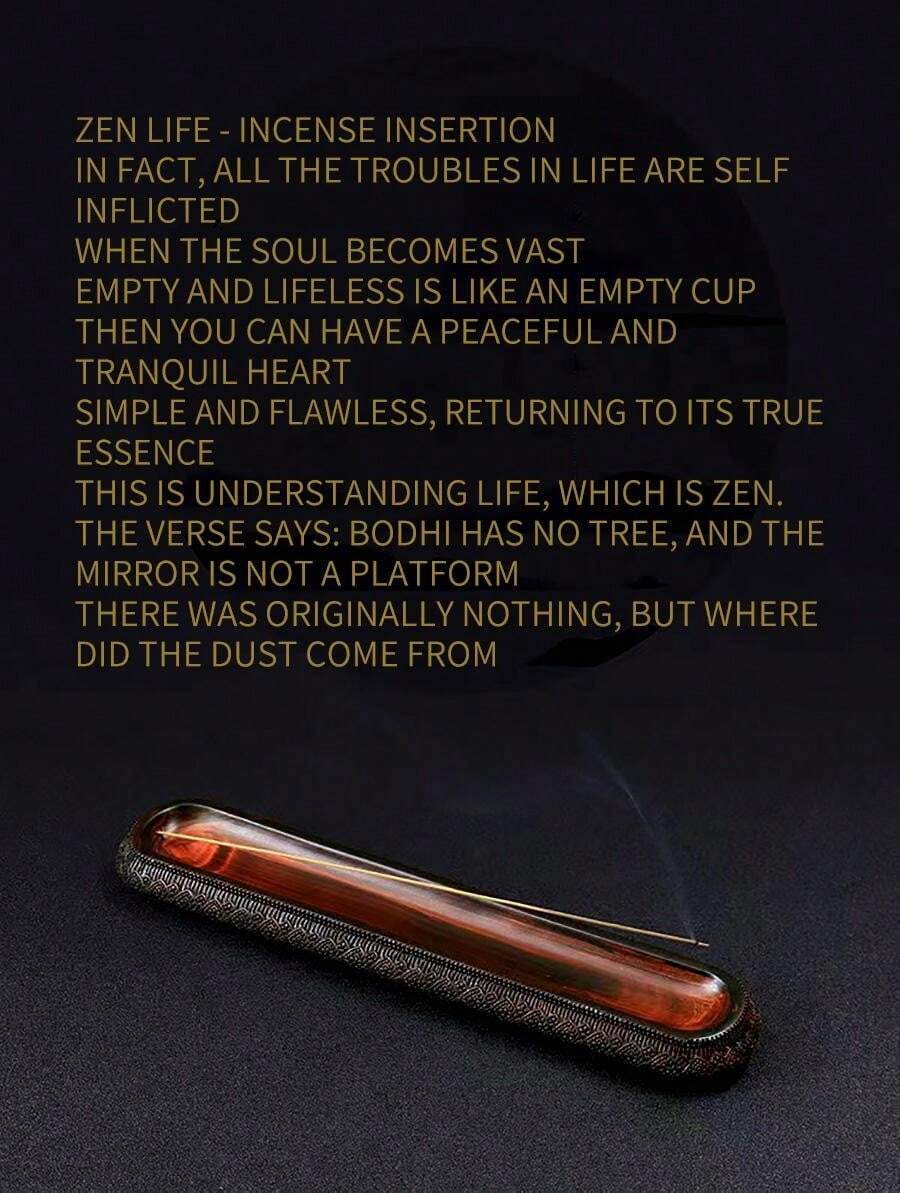 1pc Agarwood Sandalwood Incense Burner, Resin Incense Holder, Wooden