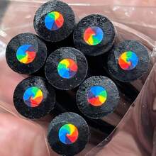 3/6/12pcs Rainbow Pencils Colored Pencil 7 Colors In 1 Wooden  Black Wooden Painting Supplies - Black - View 4