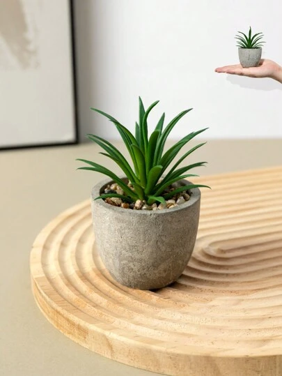 4 件/2 件/1 件人造多肉植物，各种装饰性人造多肉植物盆栽，带灰色花盆，适用于书桌、架子、办公室和家庭室内浴室小空间装饰、情人节、礼物