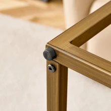 Modern Rectangular Coffee Table, Dining Table. MDF Desktop With Metal Legs. Suitable For Restaurants And Living Rooms. The Size :31.5"*31.5"*14.37".Fiah
