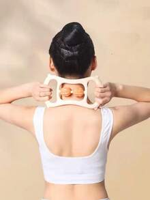 1pc Yoga Wheel With Massage Knobs, Shoulder & Back Stretching Roller, Pilates Yoga Stretching Assist Tool - Orange - View 6