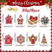 8 món quà xuyên biên giới năm 2024 Bộ bông tuyết màu đỏ mới dành cho ông già Noel và thiên thần nhỏ, Đồ trang trí bằng nhựa mềm PVC cho ngôi nhà, Lời chúc lễ hội, Giáng sinh dễ thương, Trang trí cây thông Noel, Thu hoạch Halloween, Đồ thủ công ngày lễ - Nhiều màu - Xem 8