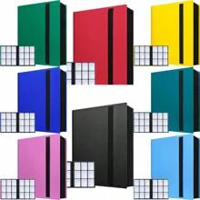 Album per raccoglitori di carte da gioco, decorazioni natalizie, 9 tasche per pagina, raccoglitore di carte da hockey, raccoglitore di carte da baseball con alloggiamenti laterali, 20 fogli, 360 slots per carte da gioco per sport come calcio e basket