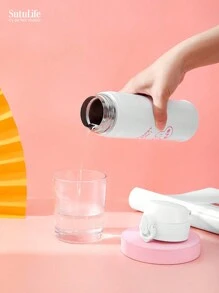 1 pieza, Taza de agua de acero inoxidable, portátil, botella de agua, aislamiento térmico y frío, regalo para hombres y mujeres para volver a la escuela