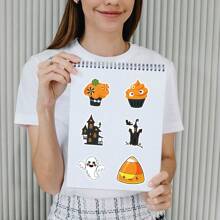 50pcs/Pack Halloween Stickers I Cartoon Cute Children Reward Teen Party Supplies - Aesthetic Scrapbook Stickers For Water Bottles, Laptops, Suitcases - Waterproof Vinyl Decals - Perfect Choice For Halloween, Thanksgiving, Christmas & Easter Gifts Halloween Decoration Stickers Cute,Halloween Scrapbook,Scrapbook Supplies Halloween