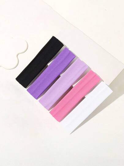 5pcs/Set Adorable Fashion Sweet Gentle Creative Design Simple Campus Style Hair Bands