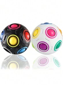 Magic Rainbow Ball Magic Cube, Asymmetrical Shape Smooth Anti-Stress Fidget Toy - Alien Football - View 10