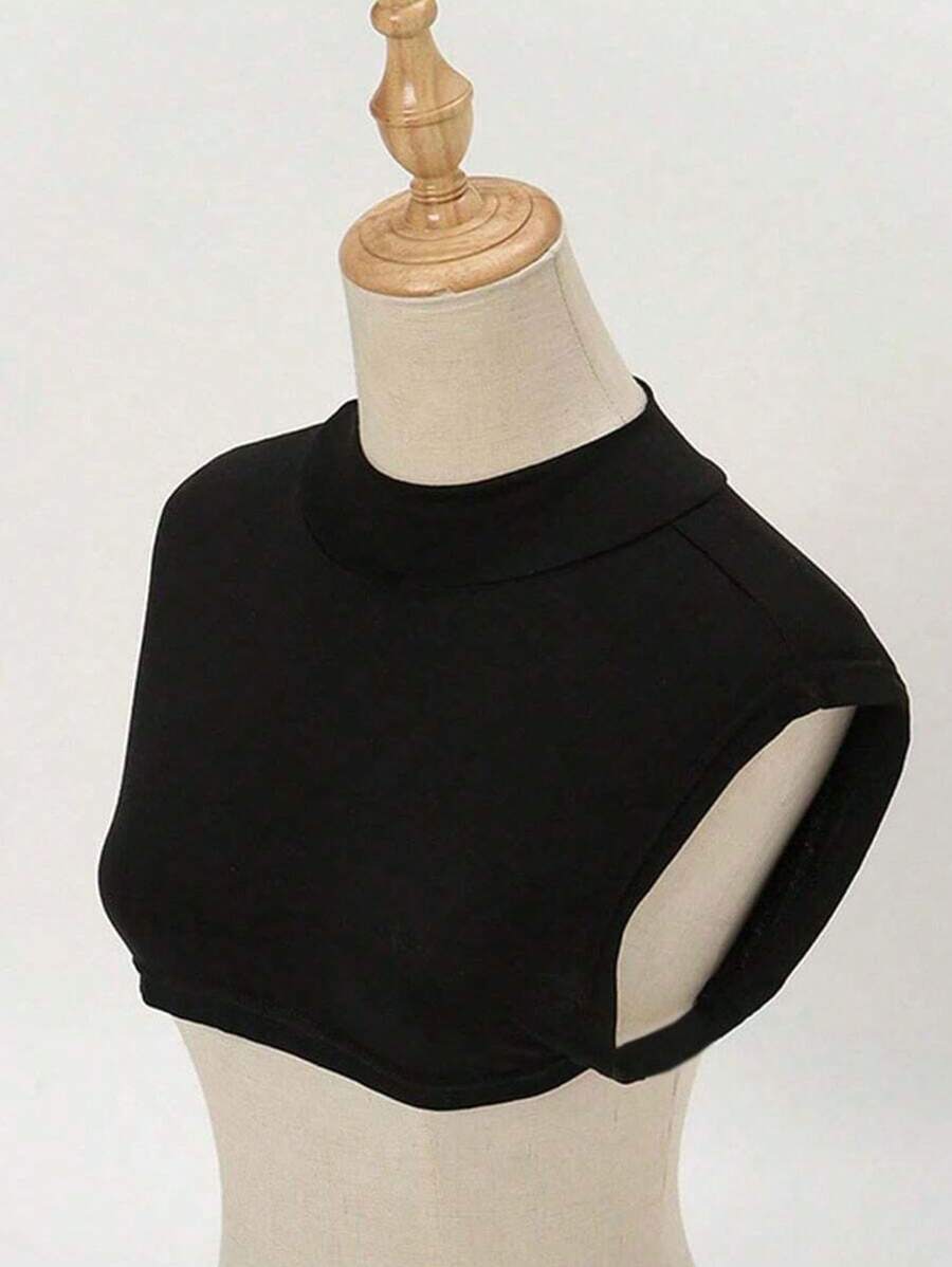 1 pezzo Collarino donna in chiffon monocolore staccabile, collo scaldacollo morbido e comodo con sciarpa a colori casuali