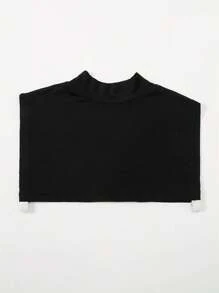 1 pezzo Collarino donna in chiffon monocolore staccabile, collo scaldacollo morbido e comodo con sciarpa a colori casuali