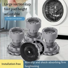 1set Of 4 Universal Height Adjustable Washing Machine Base Anti-Skid Pad For Refrigerators, Washers, And Dryers - Grey - View 3