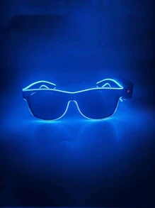 1pc/2pcs/4pcs Battery Included Wireless Luminous Glasses, Gifts For Nightclub, Bar, Party, Rave, Techno Style LED Glowing Glasses, Neon Glow Glasses, Festival Glasses - Pink - View 8
