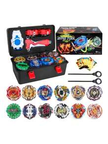 Juguete lanzador Burst Beyblades de 12 piezas con caja de almacenamiento,juguete peonza - Multicolor - Ver 1