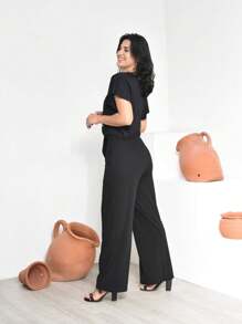 Women Two-Piece Outfits - 黑色 - 查看 3