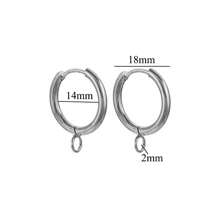 10入組不鏽鋼時尚圓形耳環，配戒指自製耳環，珠寶飾品配件生產 - 耳扣 - 查看 7