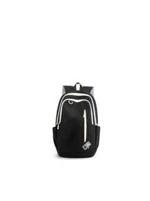 2 piezas Mochilas de moda y sencillas (unisex) con cierre de cremallera de nylon, con estuche para lápices, adecuadas para estudiantes de primaria y secundaria para uso diario - A - Ver 7