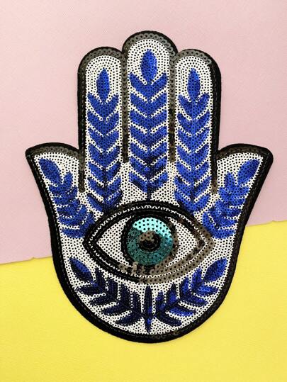 1 peça de patch bordado à mão com olho grego e Hamsa para Halloween, verão e escola.