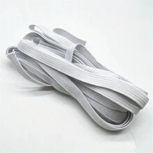 1 pieza de 5 yardas Cinta elástica de 7mm, banda de goma elástica para costura y banda elástica para la cintura. Cuerda elástica para estirar para mascarillas de bricolaje y correa de cordón - Elige colores - Ver 13