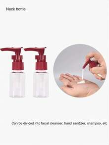 5件/套旅行瓶化妆品瓶套装可重复罐瓶套装喷雾乳液洗发水沐浴露管瓶化妆品空液体容器便携式工具补充装，瓶子便携式盥洗袋套装按压喷雾瓶乳液洗发水霜空瓶，适合短途旅行化妆品包装，旅行配件