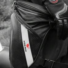 WOSAWE WOSAWE Adjustable Reflective Waterproof Motorcycle Leg Bag, Off-Road Riding Waist Pack With Storage