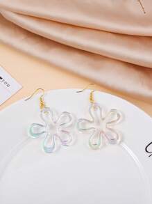 1 Pair Of New Fashion Women's Sweet And Pure Hollow Flower Earrings, Light Luxury Niche Design Earrings, Suitable For Daily Wear Valentines