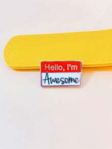 1pc Alphabet Motivational Alloy Brooch Pin For Personalized Clothing, Backpack Or Party Gift - Color - View 3