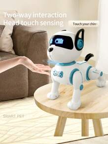 Remote Control Robot Cat Robot Dog For Kids, Interactive Robotic Dog Robotic Cat, Robo Dog Robo Cat, RC Robot With Touch Sensing, LED Eyes, Dance & Music - White - View 9