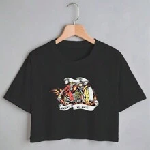 Women T-Shirts - 黑色 - 查看 1