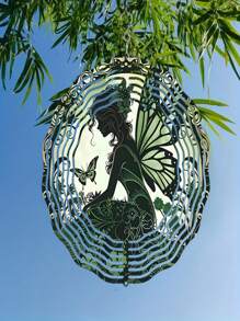 1入組金屬風紡，室內外裝飾，經典圓形飾品，充滿活力的設計，非常適合花園、露台和窗戶，迎賓送禮和各種場合的完美禮物，無需電力 - 彩色 - 查看 7