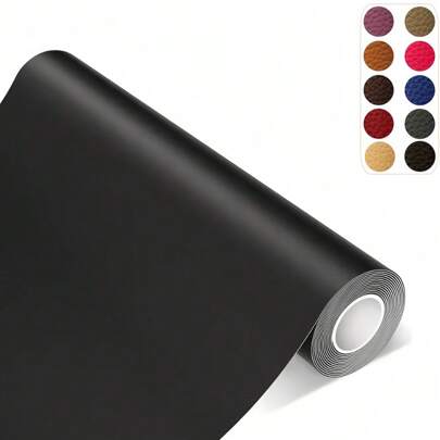 1pc Leather Repair Patch, [19-39]X54 Inch Self Adhesive Leather Repair Tape, Large Leather Repair Patch For Couches, Car Seats, Vinyl Furniture, Chairs([19-39]X138 Inch, Black)