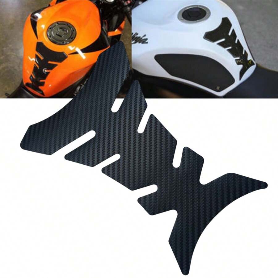 1 Peça Adesivo de Proteção para Tanque de Combustível de Motocicleta em formato de espinha de peixe, Adesivos de Decoração para Estilo de Motocicleta Acessórios Decorativos