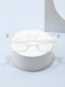 1 Cặp kính thời trang nam cổ điển không độ, kính mắt phong cách hàng ngày. - Trong sáng - Xem 1