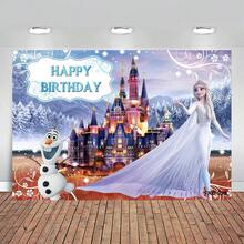 Backdrop For Birthday Party Supplies Frozen Photo Backgrounds Princess  Anna Theme Banner - Multicolor - View 1