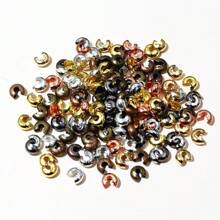 100pcs 3mm 4mm 5mm Round Covers Crimp End Beads Stopper Spacer Beads For DIY Jewelry Making Findings Supplies - Crimp Beads - View 5