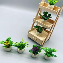 1pc Doll House Miniature Plant Model - Finished Flowers & Plants For Landscape Decoration - 1PC Mixed Colors, Multiple Styles, Random - View 9